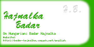 hajnalka badar business card